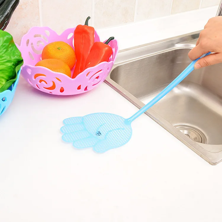 3/5Pcs Long Handle Plastic Fly Swatters, Random Mixed Colors, Thick Durable Plastic, Ideal Summer Mosquito & Insect Killer