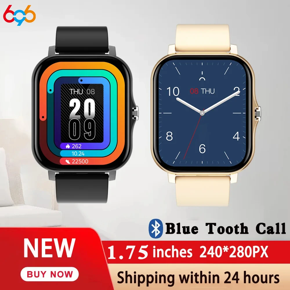 ساعات ذكية مقاومة للماء للرجال والنساء هدية كاملة شاشة تعمل باللمس ساعات رياضية للياقة البدنية بلوتوث دعوة ساعة ذكية ساعة يد موسيقية