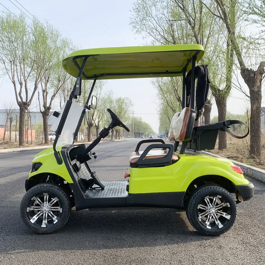 Sospensione anteriore indipendente il carrello da Golf a 2 posti elettrico con cinghie per sacca da Golf e cestino e secchio di sabbia carrello da Golf elettrico