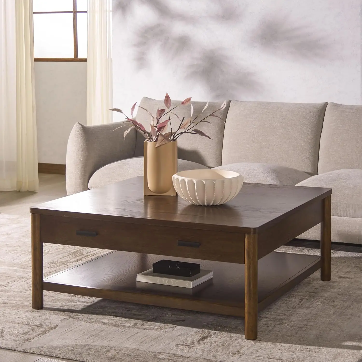 Couture Collection Jaylessa Medium Oak 1-Drawer Coffee Table, Customized