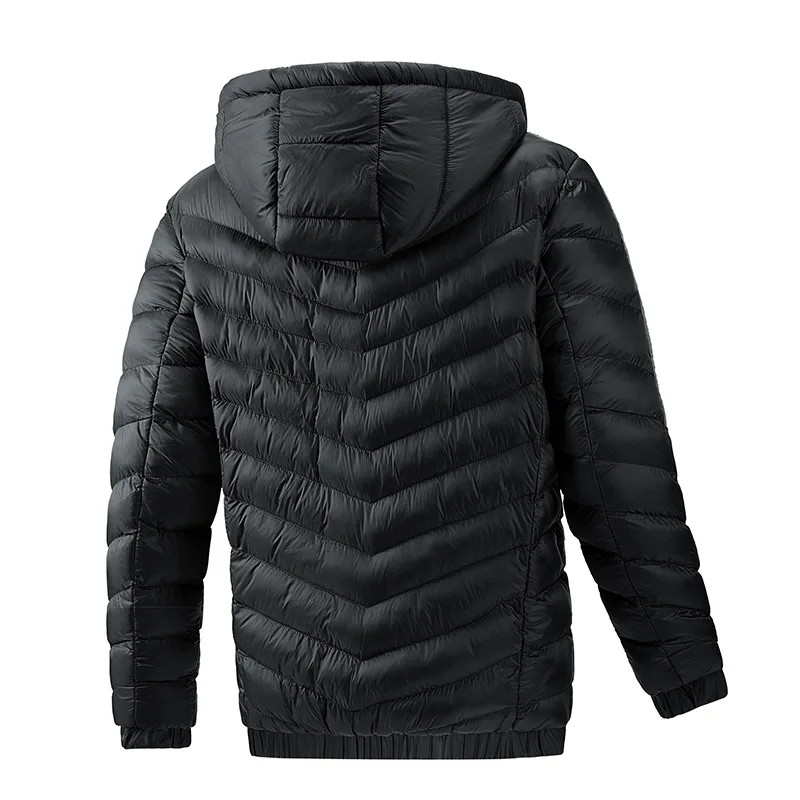 Abrigos acolchados de algodón para hombre, chaqueta de doble cara, ropa de invierno y primavera, cortavientos informal con capucha, talla 2XL, 2022