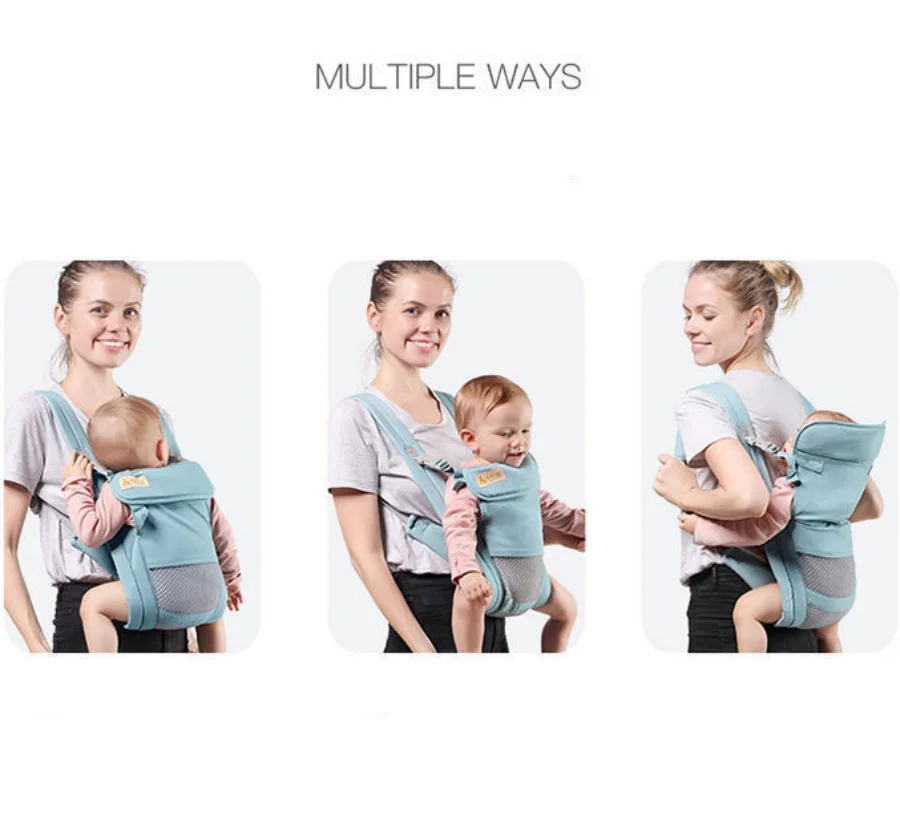 حقيبة ظهر لحمل الأطفال بسيطة محمولة لحديثي الولادة مقاس 0-36 متر، لفافة الكنغر متعددة الوظائف، عناصر حديثي الولادة والبنات والأولاد