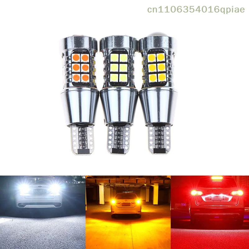 

2 Pcs High Bright T15 3030 27SMD LED Bulbs Canbus Car Light High Power Additional Brake Tail Signal Lamp Backup Reserve Lights