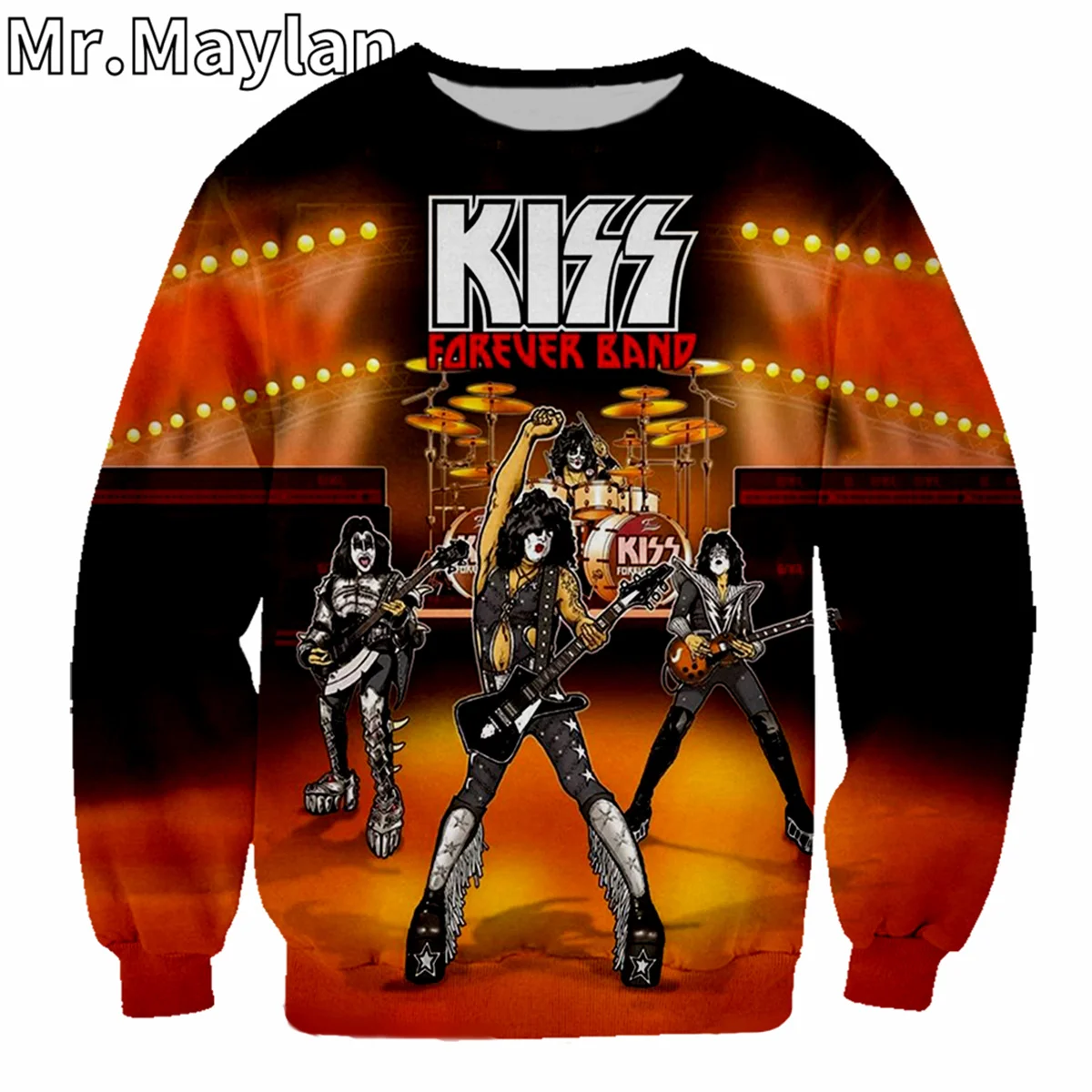 Newest Rock Kiss Band Sweatshirts 3D Printed Unisex Hoodies Men Sweatshirt Streetwear Pullover Casual Jacket Tracksuits KJ-088