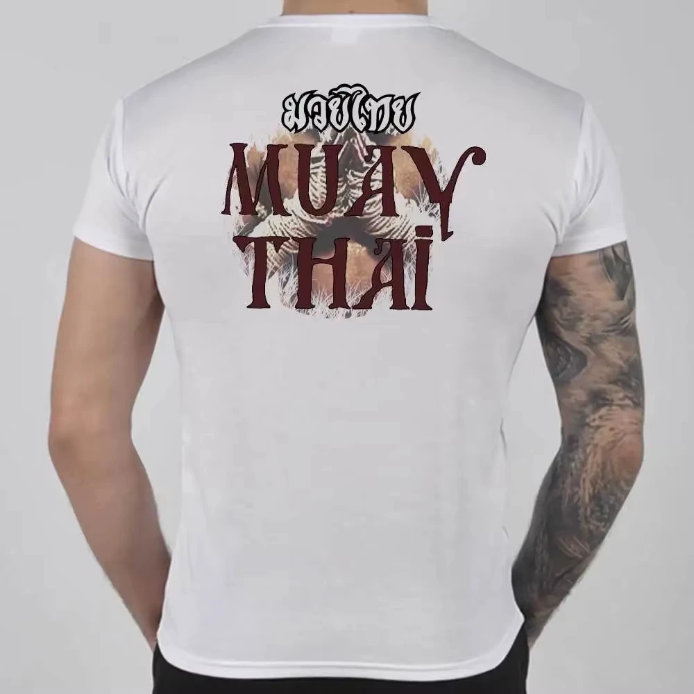 تصميم رائع الملاكمة التايلاندية المقاتلة MMA القتالية التدريب تي شيرت 100% القطن س الرقبة الصيف قصيرة الأكمام عادية قميص رجالي حجم S-4XL #2