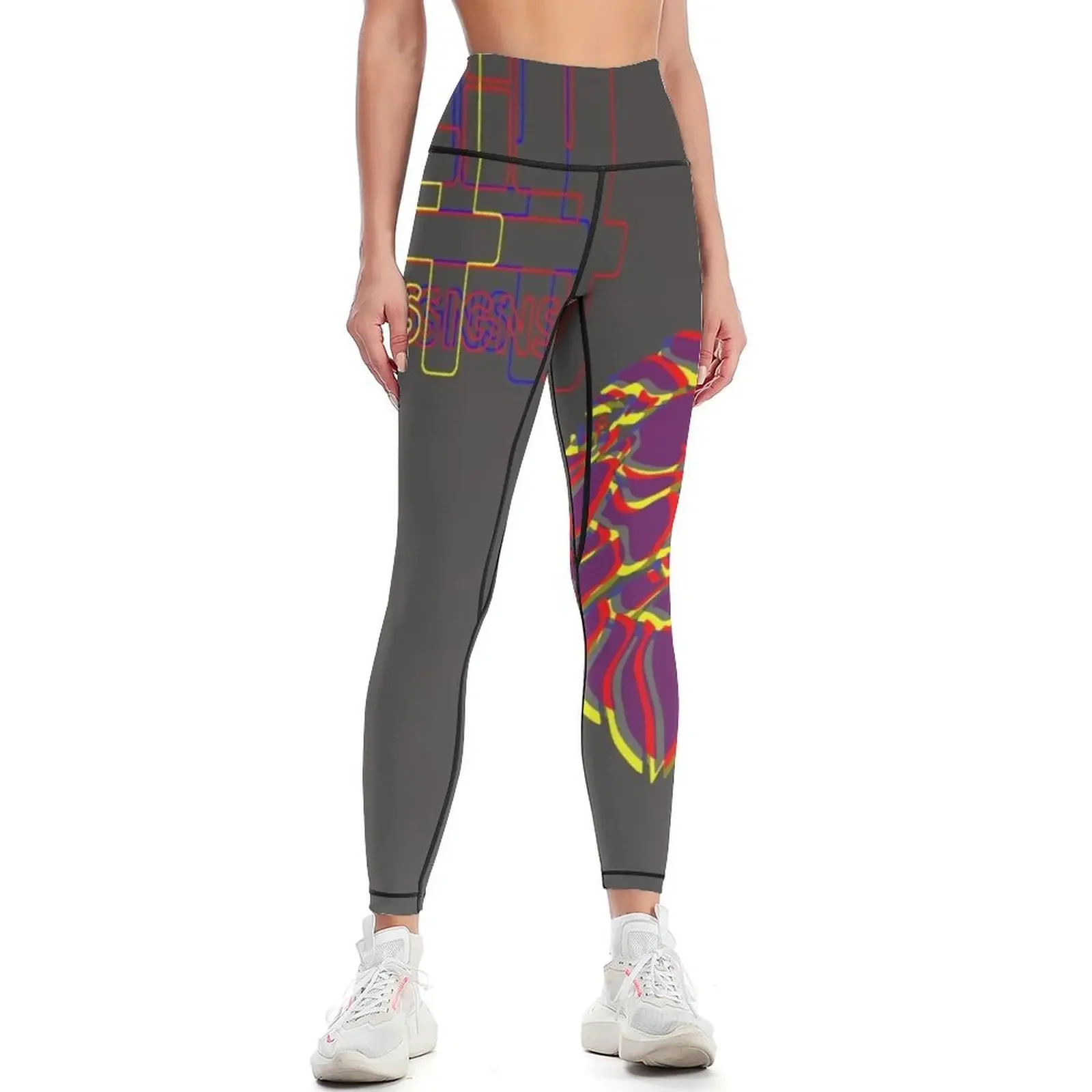 

Ciq Designs Retro Brand Art Leggings Sports pants for legging pants raises butt legging gym Female legging pants Womens Leggings