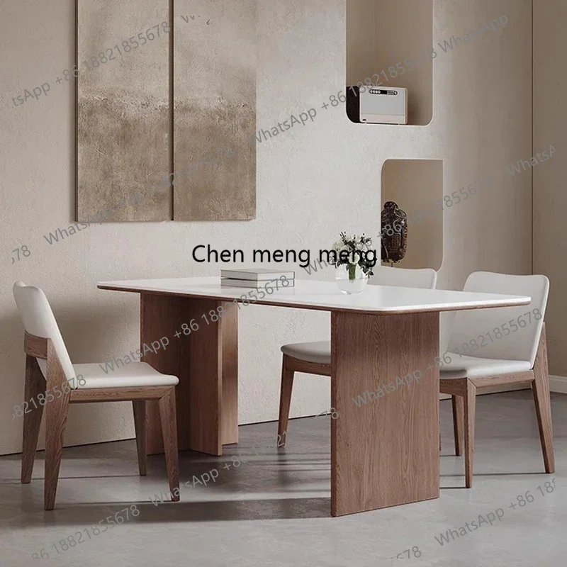 

R Rectangle Wood Dining Table Nordic Industrial Accessories Kitchen Dining Table Complete Restaurant Yemek Odası Setleri Furnitu