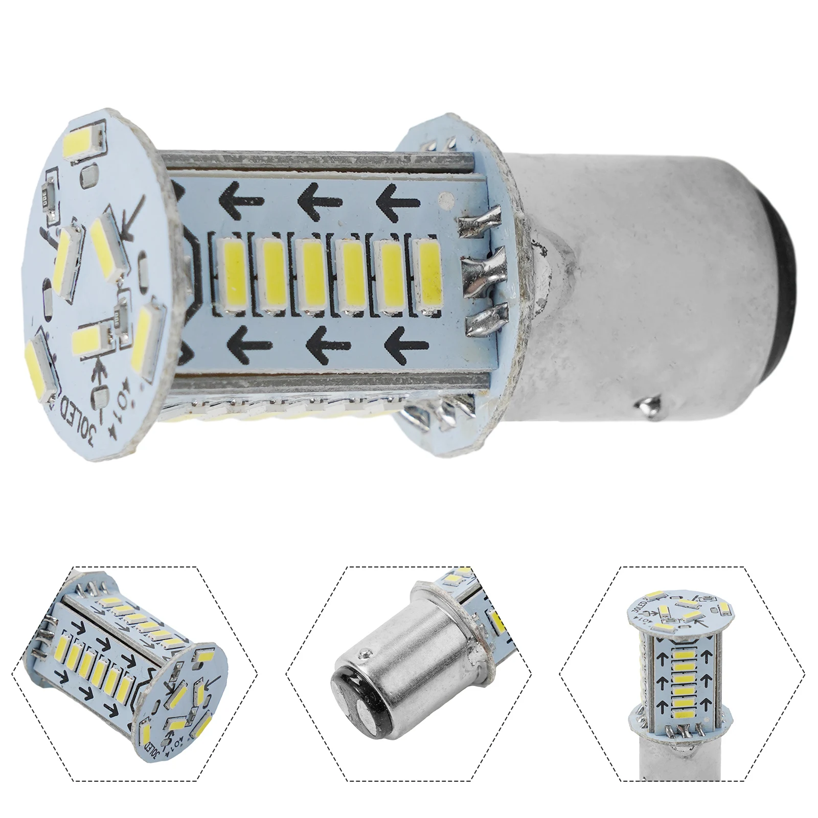 1157 LED Light, Sequential Brake And Strobe Rear Brake, 12V, Quality Material, Long Service Life, No Delay in Lighting