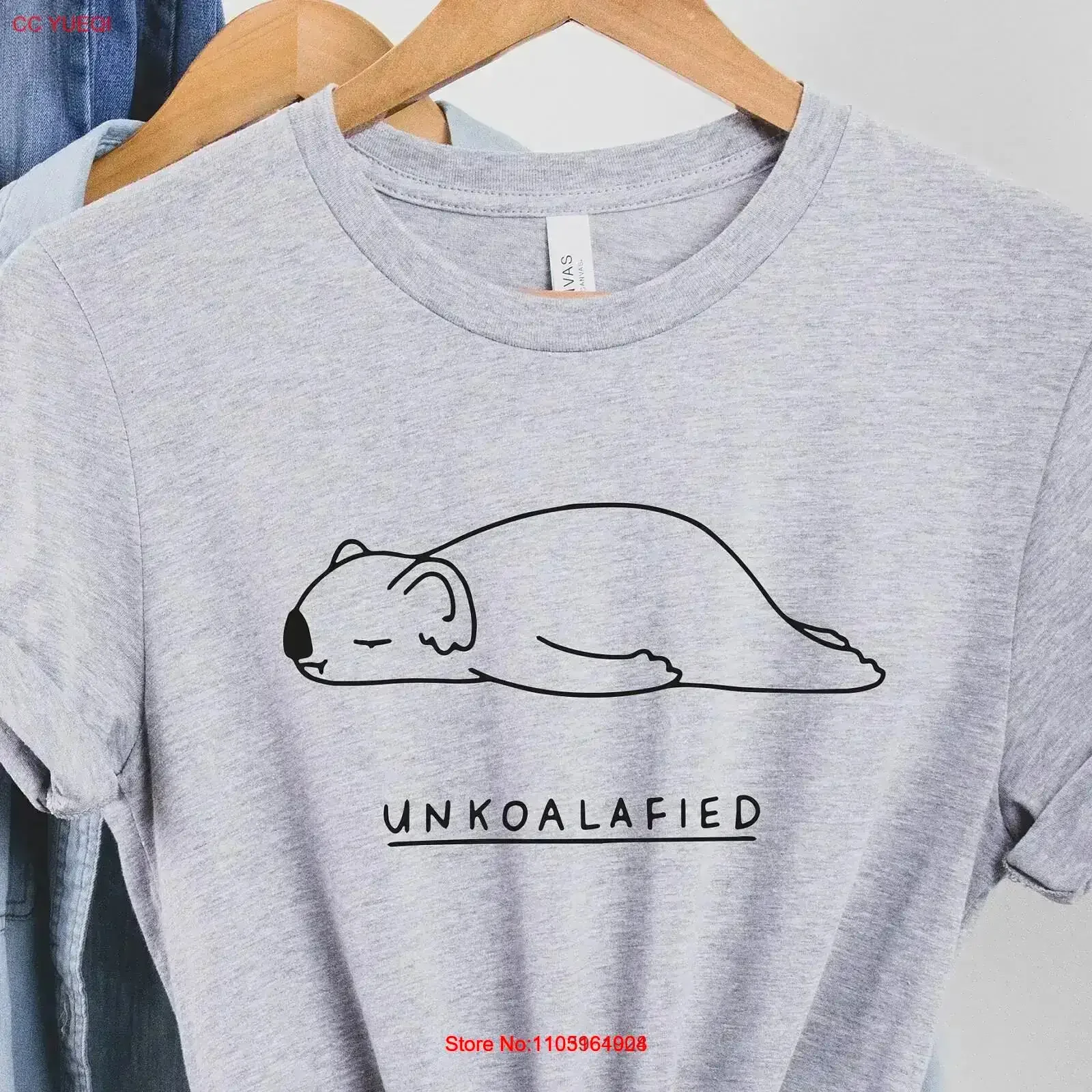 Unkoalafied مضحك تي شيرت الاسترالية كوالا الحيوان خمر غسلها أنيق تنفس مصمم الملابس موضة امتدت أوم