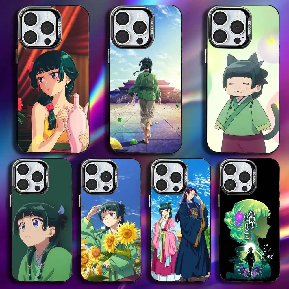 

Anime Kusuriya Mao Mao Phone Case For iPhone 16,15,14,13,12,11,Pro,Max,Plus,Mini,XS,SE Anti Fall Black Matte Hard Bumper
