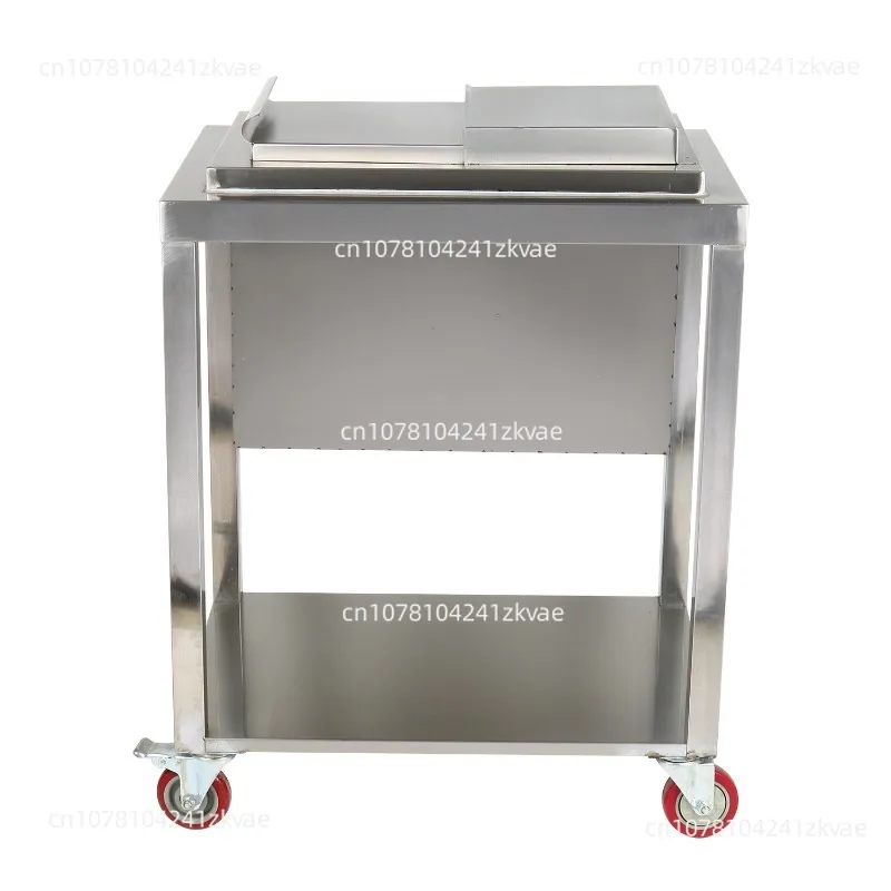 Ice Storage Tank Trolley Stainless Steel, Long-lasting Thermal Insulation Slide Design Large Capacity