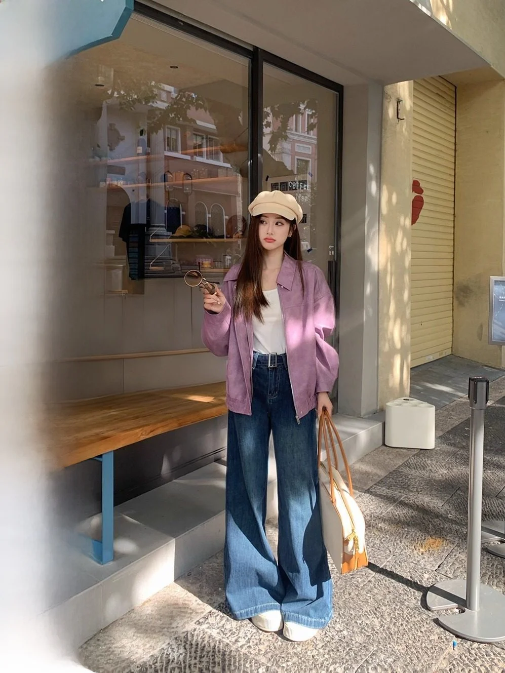 

Женские джинсы с высокой талией, широкими штанинами, прямым кроем, в стиле ретро, с эффектом похудения, слегка расклешенные, весенне-осенние, повседневные, из хлопка