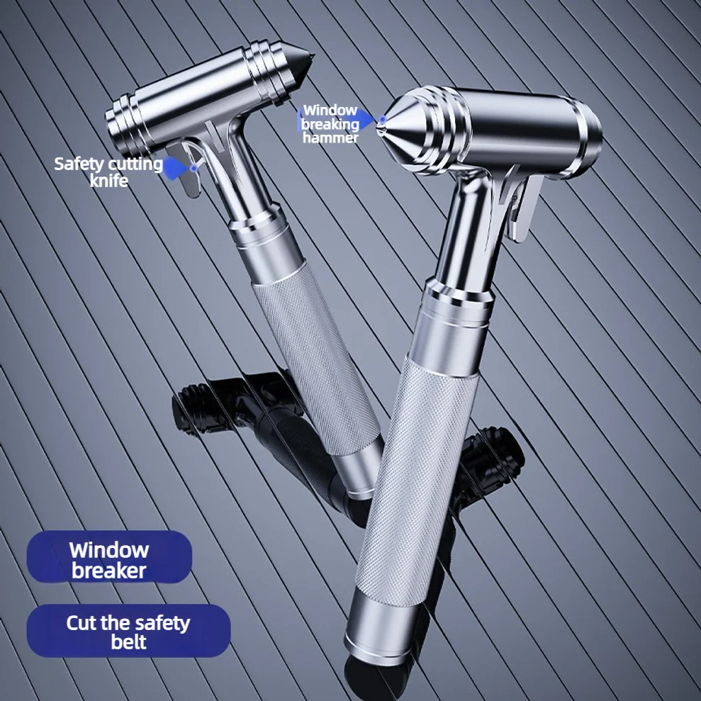 Car Safety Hammer, Escape Hammer, Car Window Breaking Hammer, Car Mounted Multifunctional Fire Rescue Hammer