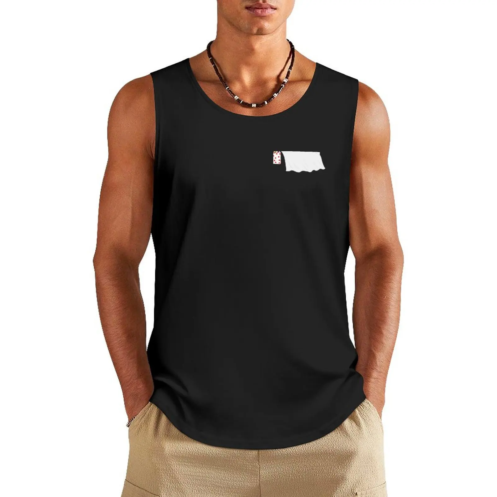 

Spooky Dog Ghost Tank Top Man gym clothes sleeveless man shirts