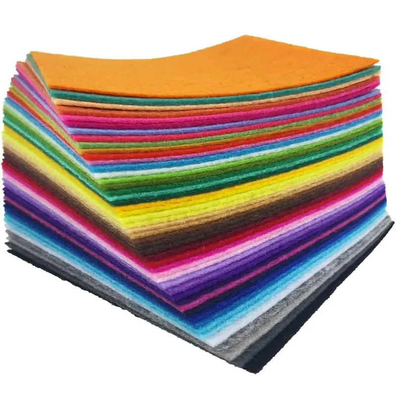 10/20/40PCS Color Non-Woven Felt Fabric Sheets Patchwork Handmade Cloth Sewing DIY Craft Felt Fabric 1mm Thick 15x15cm 20x30cm