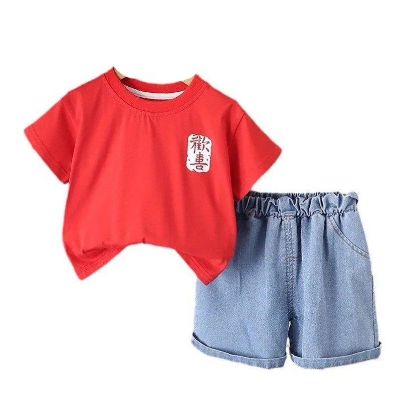 

New Summer Baby Clothes Suit Boys Clothing Children Girls T-Shirt Shorts 2Pcs/Sets Toddler Casual Cotton Costume Kids Tracksuits