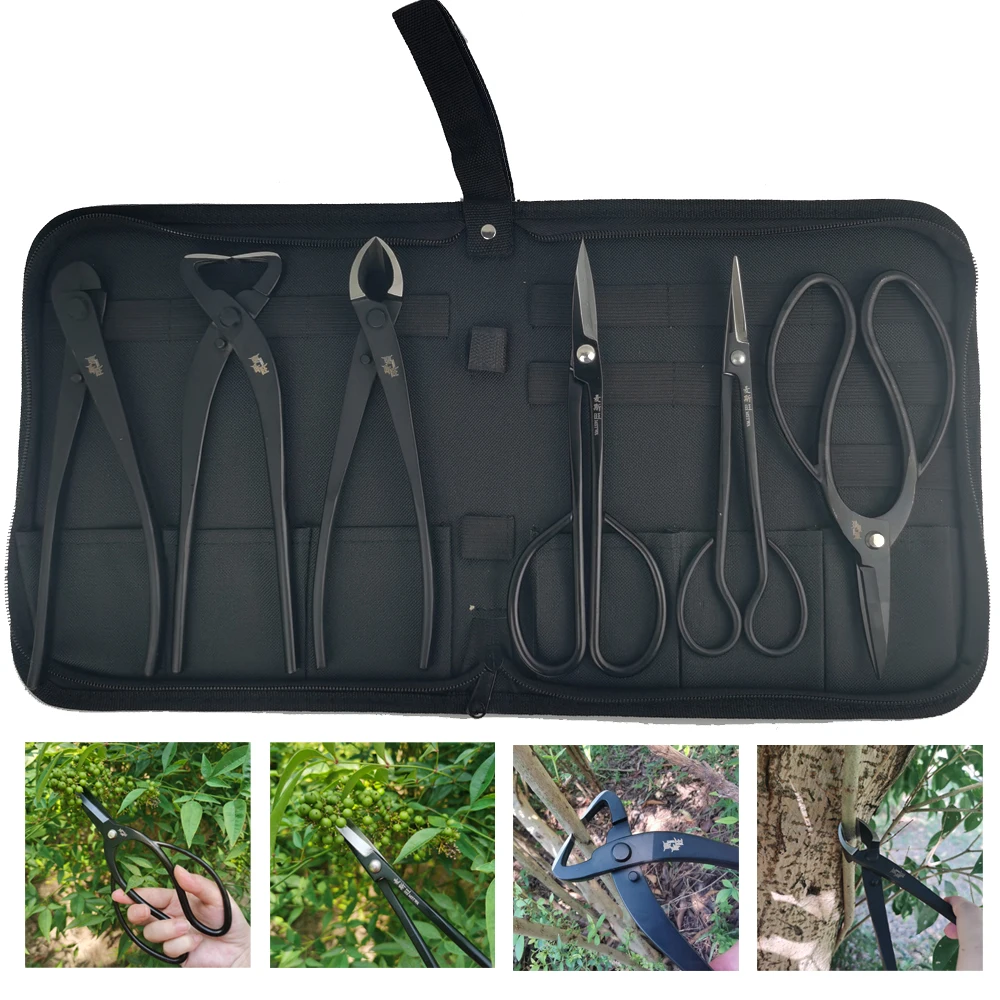 Liga de Aço Bonsai Tesoura Kit Corte Ferramenta de Corte Jardim Planta Árvore Tesoura Cortador Extenso Opcional Jin p