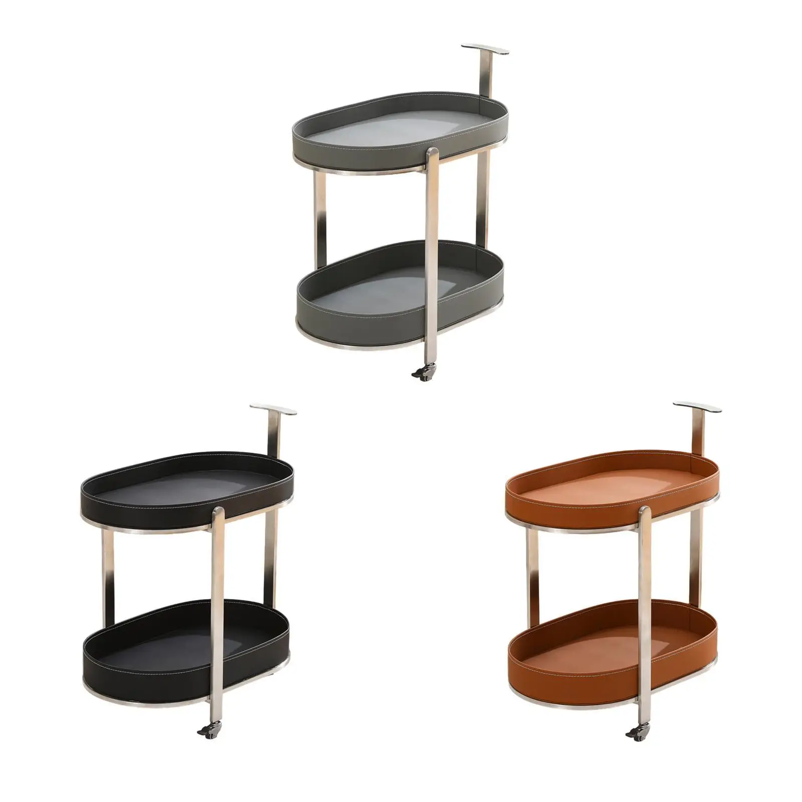 

Прикроватный столик на колесиках, двухуровневый прикроватный столик-тележка с украшением на колесиках, прикроватная тумбочка для дома, спальни, офиса, маленькое пространство