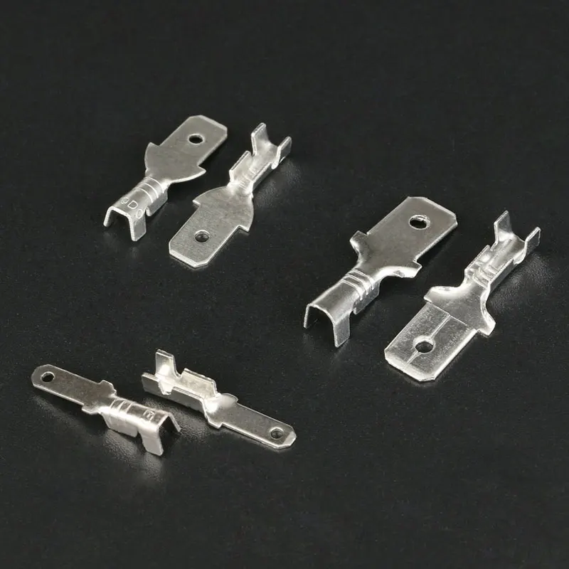  20Pcs/50pcs 2.8mm 4.8mm 6.3mm Insulated Spade Wire Connectors Female & Male Crimp Terminal Set Electrical Cable Crimp Terminal