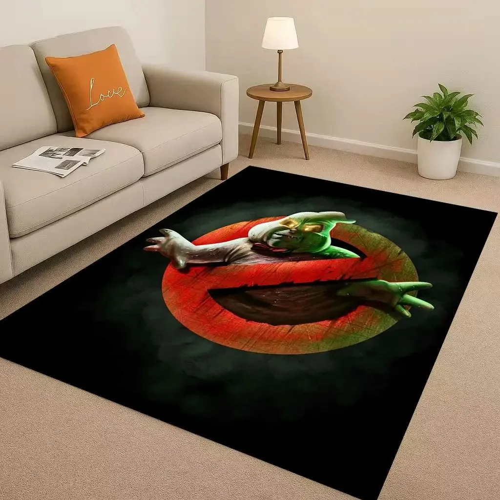 Horror Movie G-Ghostbusters Cartoon Living Room Non-Slip Area Rug Carpet for Bedroom Playroom Sofa,Easy Clean Home Decor Doormat