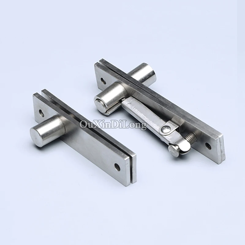 2Sets Stainless Steel Heavy Door Pivot Hinge 360° Rotary Invisible Door Hinges Background Wall Hidden Hinge Loading 150KG/Set