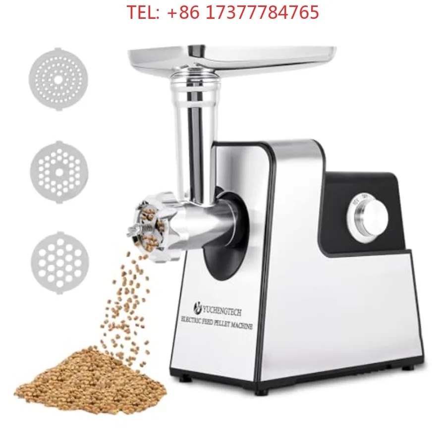 Animal Feed Pellet Machine for Cat Dog Bird Fish Feed 3mm 5mm 7mm Molds  Black High Efficiency Compact Design