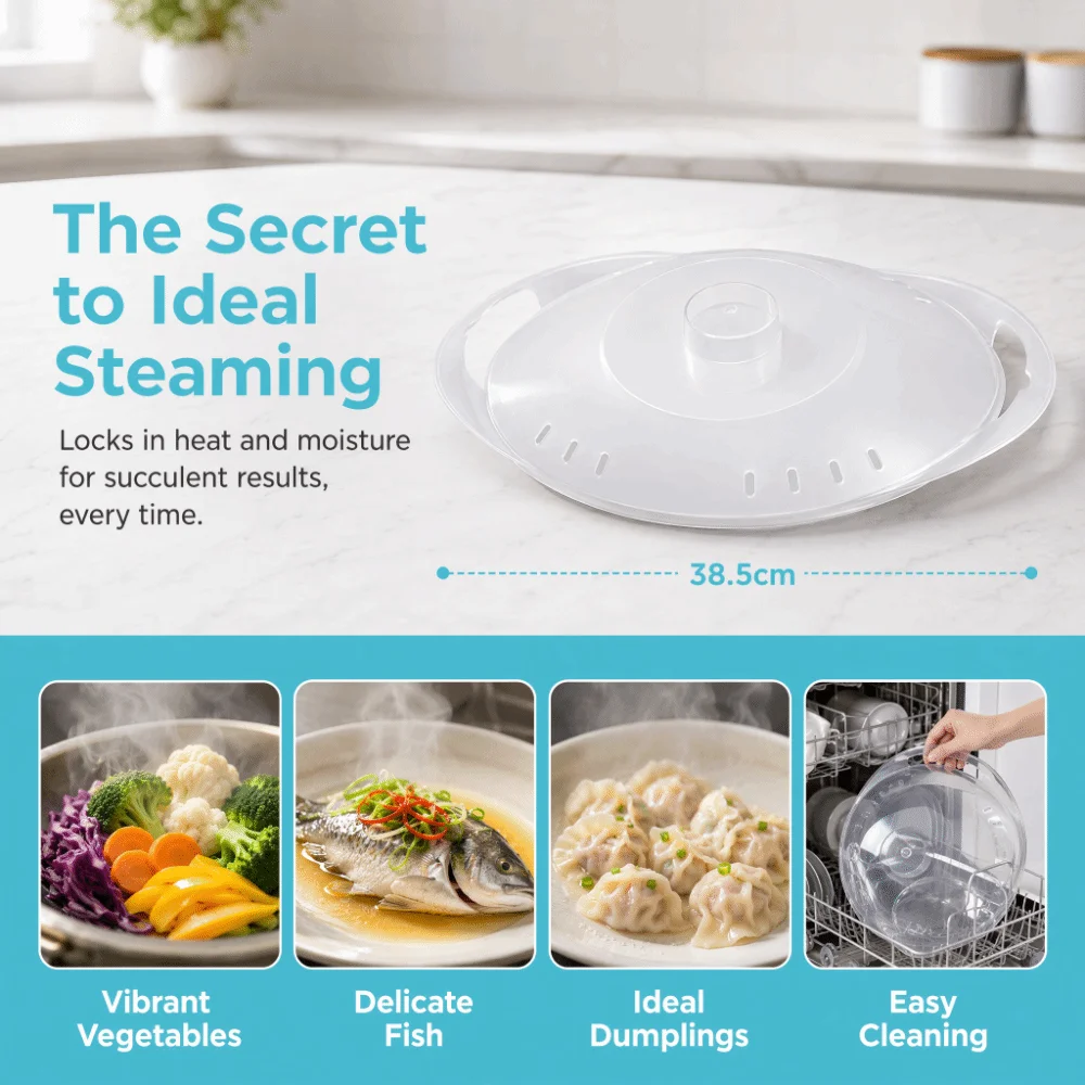 PC Kitchen Food Processor Lid Transparency Heatproof Robot Lid All In One Steaming Pan Cover for Thermomix TM6 TM5 TM31