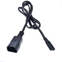 Iec 320 C18 Figuur 8 C7 Verlengsnoer Voor Pdu/Ups, iec C14 2pin Male Naar C7 Platte Outlet Socket Power Adapter Kabel, 18AWG,130 Cm