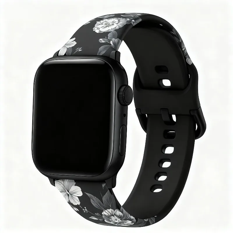 Silikonarmband für Apple Watch Series Ultra 2 11 10 9 8 7 SE 6 5 4 Bedrucktes Armband für iWatch 44mm 40 42 46 41 45 49 38mm Armband