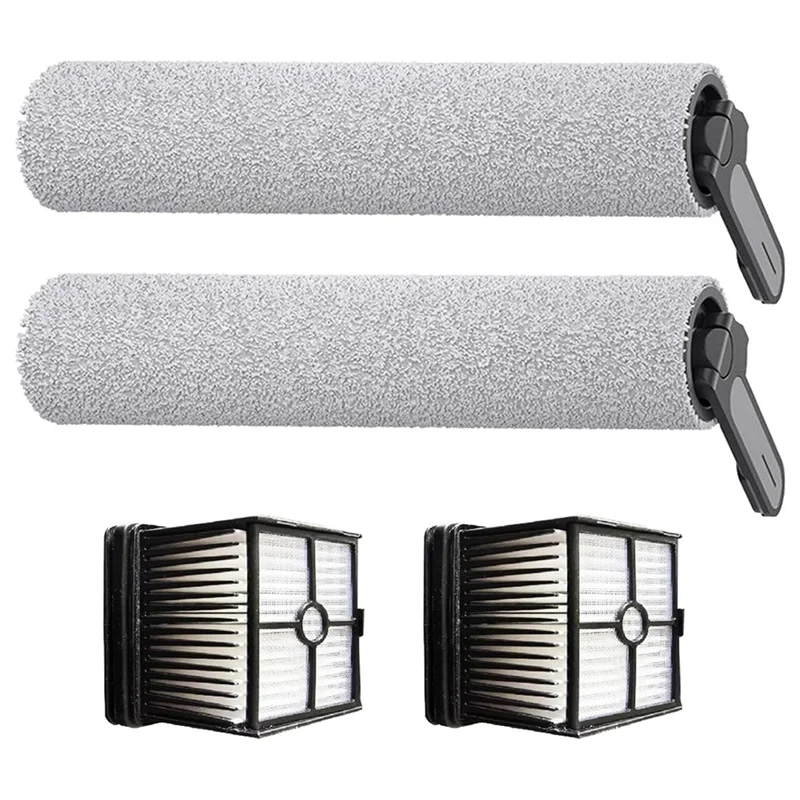 Комплект запасных частей T27C для пылесоса REDKEY W15 для влажной и сухой уборки, 2 роликовых щеток, 2 фильтра