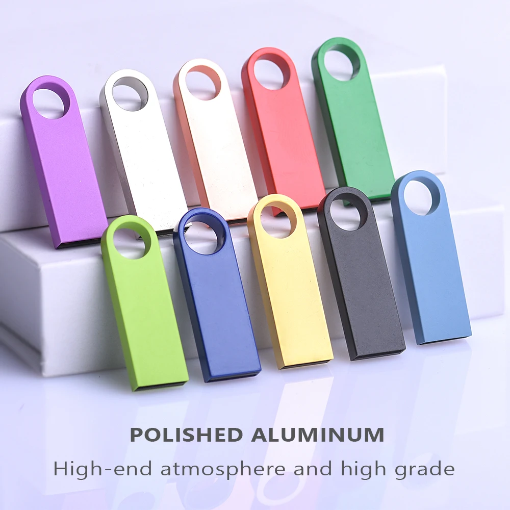 Colorful USB3.0 128GB Metal Memory Stick 64GB Business Pen Drive 32GB Free Key Chain USB 3.0 Flash Drive 16GB 8GB 4GB USB Stick