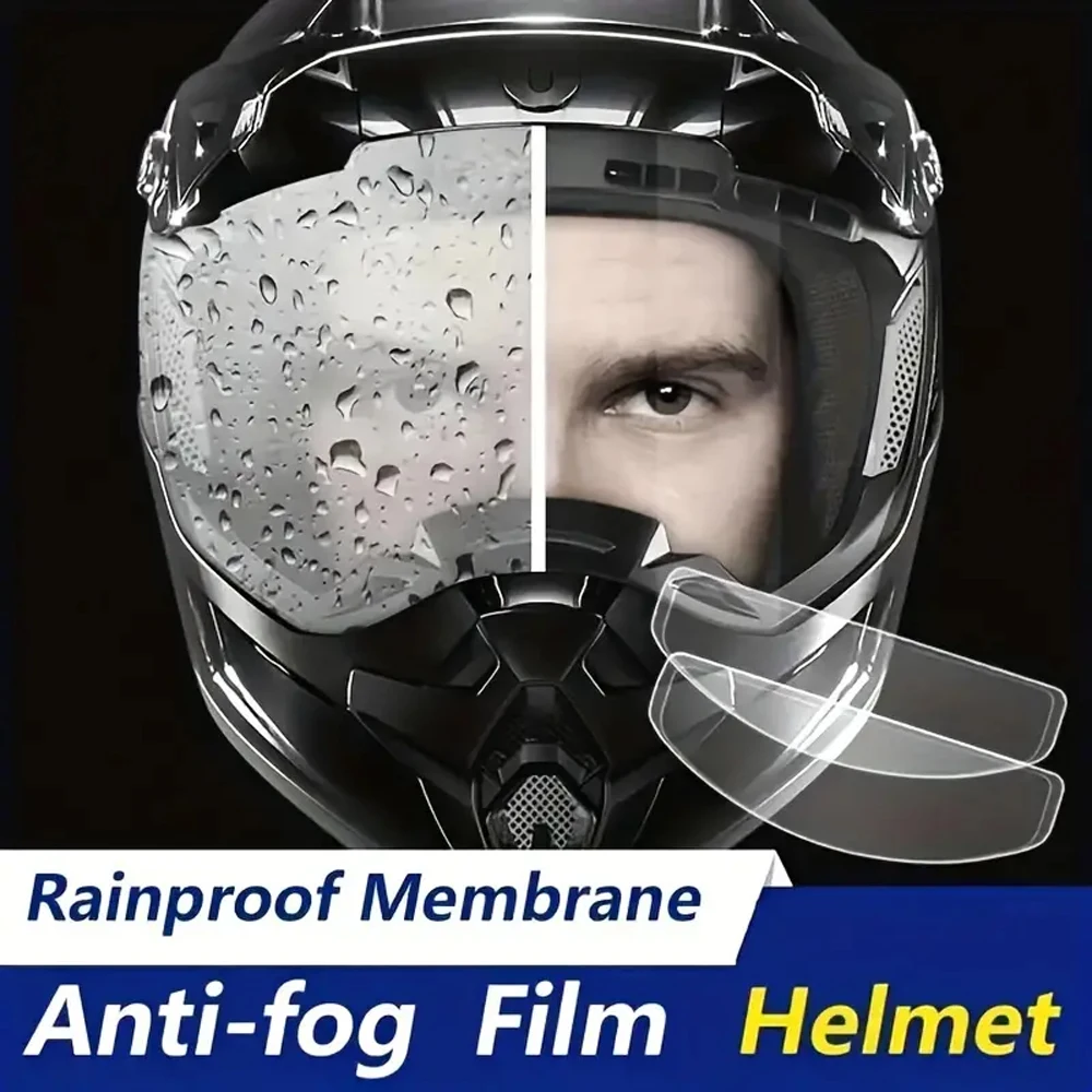 Universal Motorcycle Helmet Rainproof/Anti-fog Film Motorcycle Helmet Clear Patch Film Accessories Clear Anti-Fog Rainproof Film