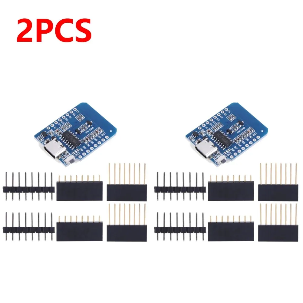 1-10 stks ESP8266 D1 Mini WIFI Development Board ESP-12F Wemos D1 Mini Nodemcu Lua Iot Board 3.3 V Met Pins TYPE-C/Micro USB XCW