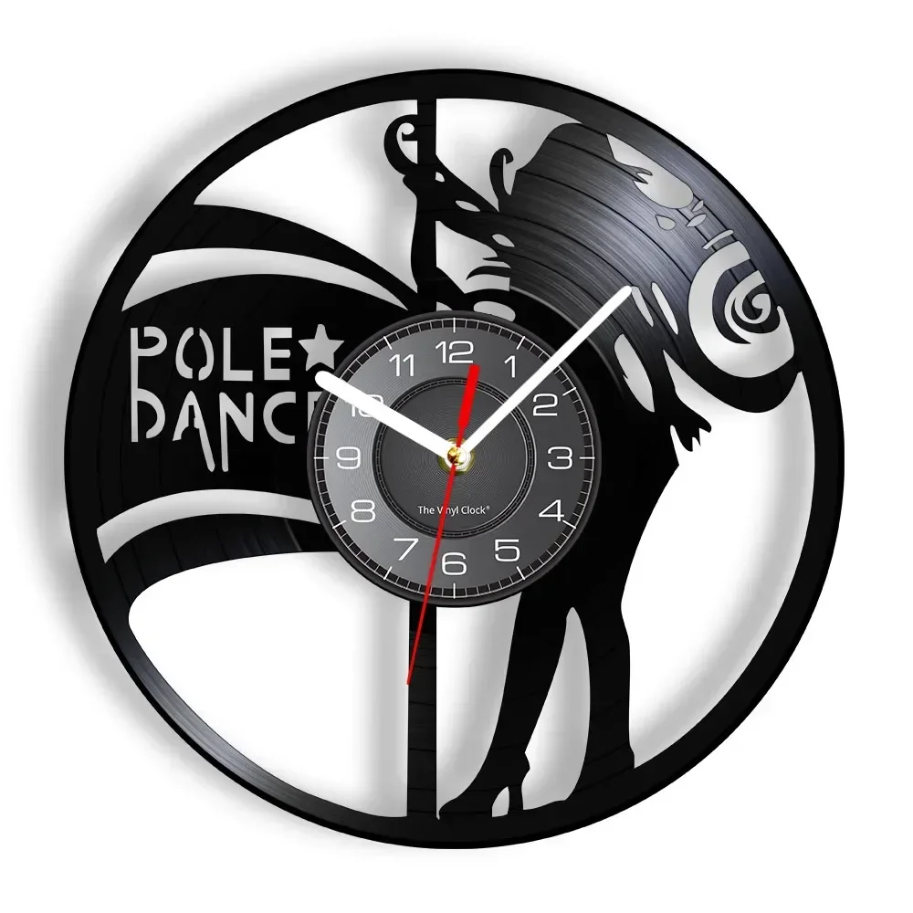 Pole Dancer Clock Night Club Girl Sexy Female Strippers Wall Clock Gift for Dancers Dancing Modern Wall Art Vinyl Record Clock