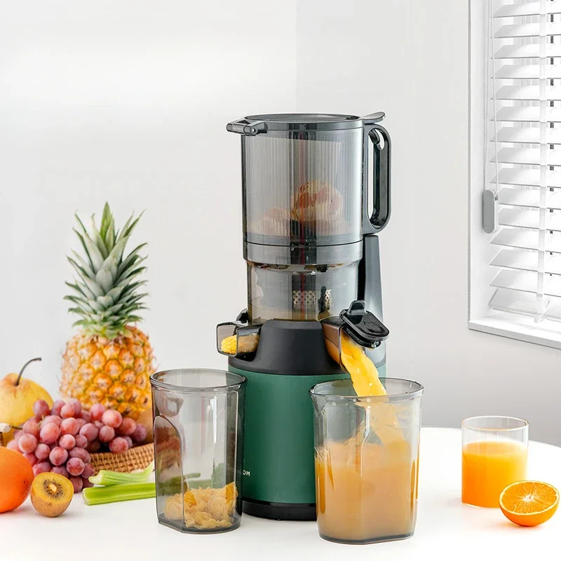 220V Slow Juicer Cold Press Extractor Filter Free Easy Wash Electric Fruit Juicer Machine Large Caliber Commercial