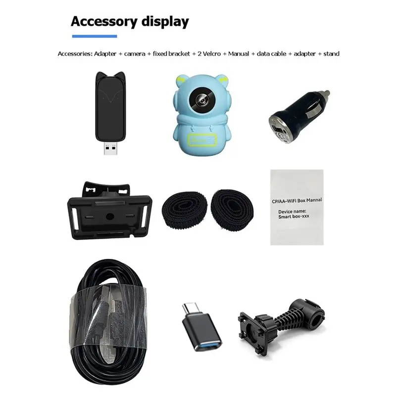 B50C Wireless Carplay& Android Auto Baby Monitor With Stand Smart Voice Control 5Ghz Wifi Super Wide Angle Car Child Monitoring