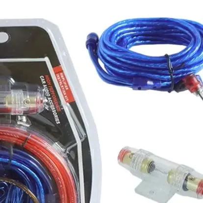 1500W 8GA Car Audio Speaker Wiring Kit With 60AMP Fuse Holder Thread For Subwoofer Installation Upgrade Accessories
