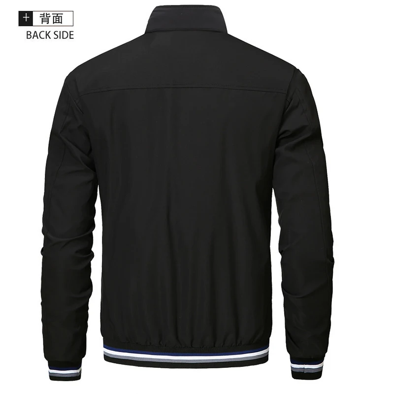 2024 Spring And Autumn Solid Color Jacket High Neck Zipper Long Sleeve Jacket Casual Sports Quality Menswear M-6XL Fashion Coat