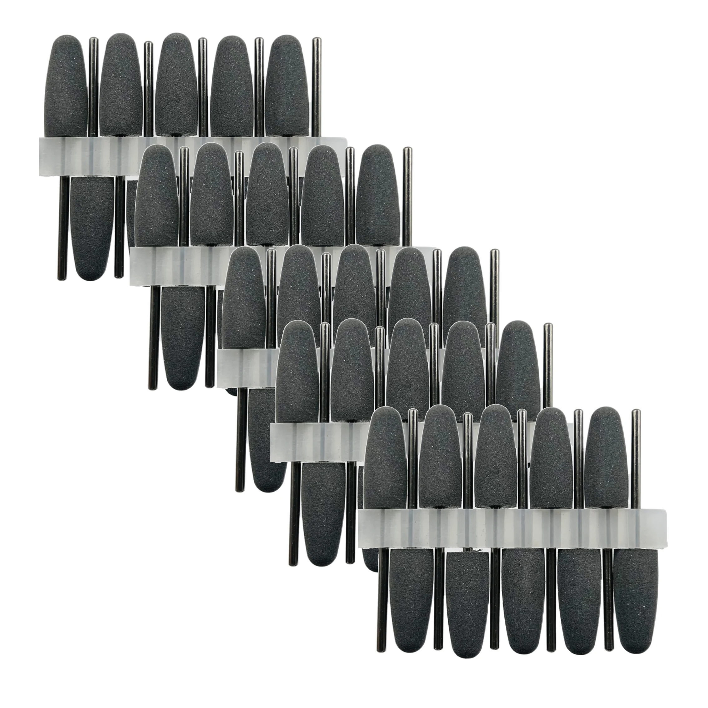 50Pcs DENTAL Gray 10*24 SILICONE Rubber Rotary polishing Micromotor handpiece 2.35mm Polishing Burs