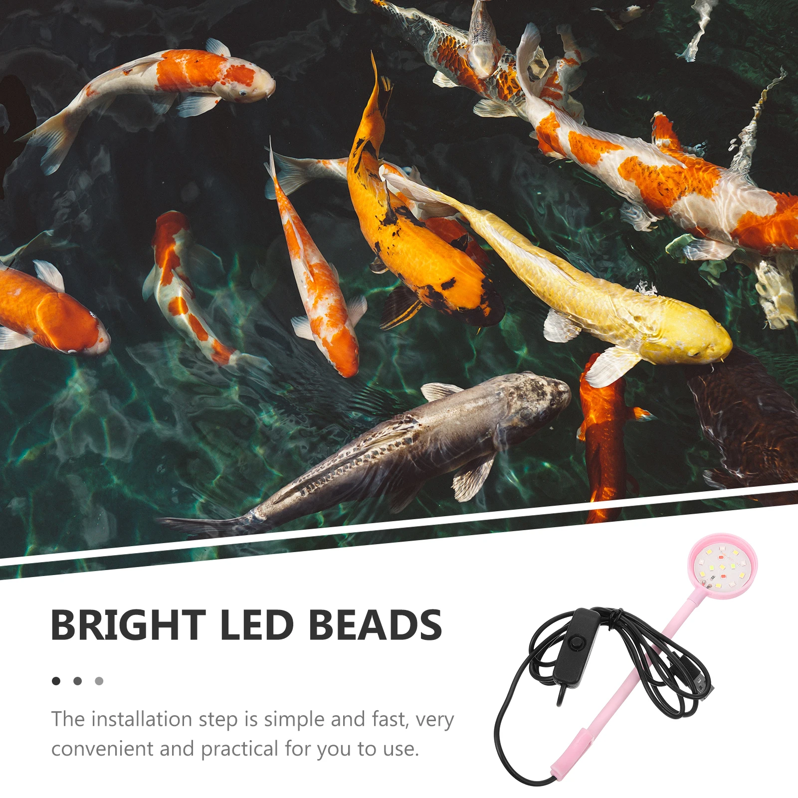 

Fish Tank Lights Compact Aquarium Lamp Lighting Clip Household Fishtank Plastic Usb Small