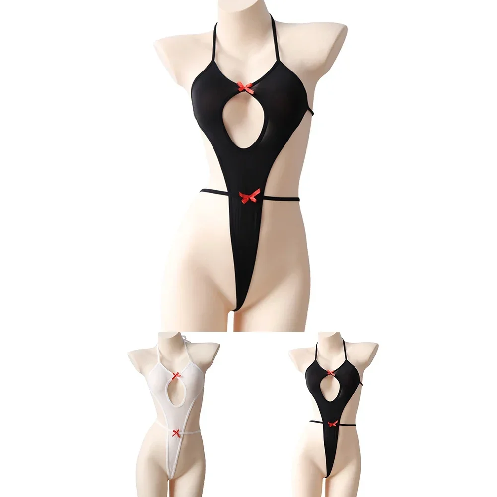 Bodystocking Diseño con cuello en V Tamaño medio Pijamas para mujer Diseño sin mangas Color sólido Uso doméstico para todas las estaciones Hotel Sleep