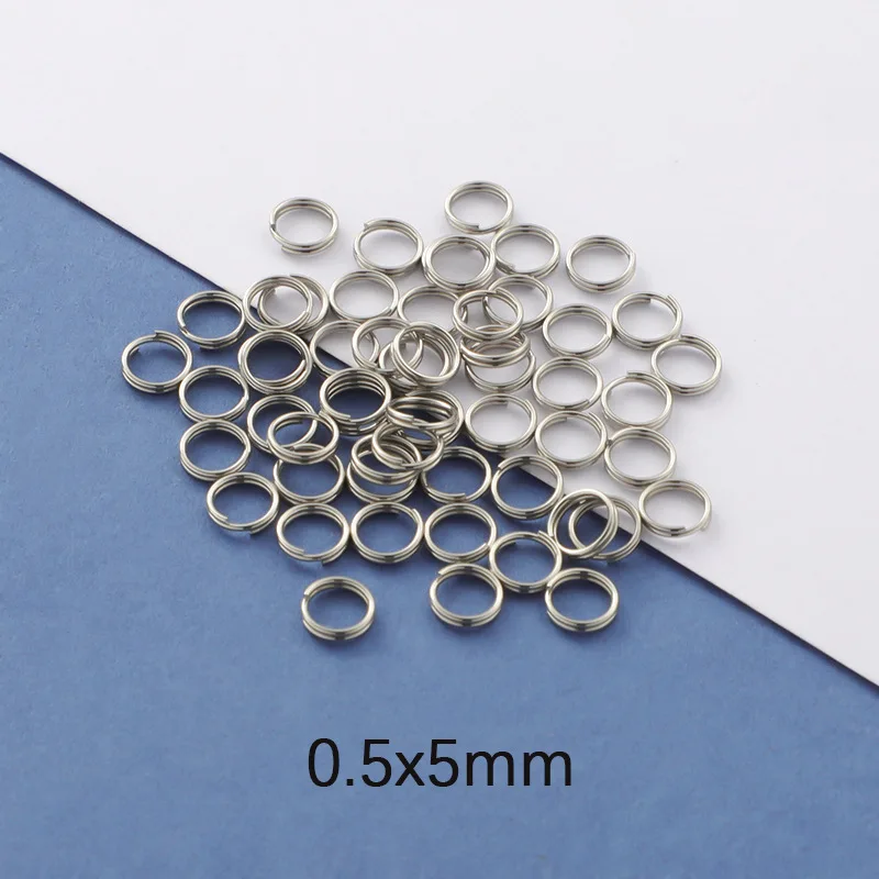 100Pcs/Lot Stainless Steel Open Jump Rings 5-20mm Double Loops Split Connectors DIY Jewelry Making Accessories