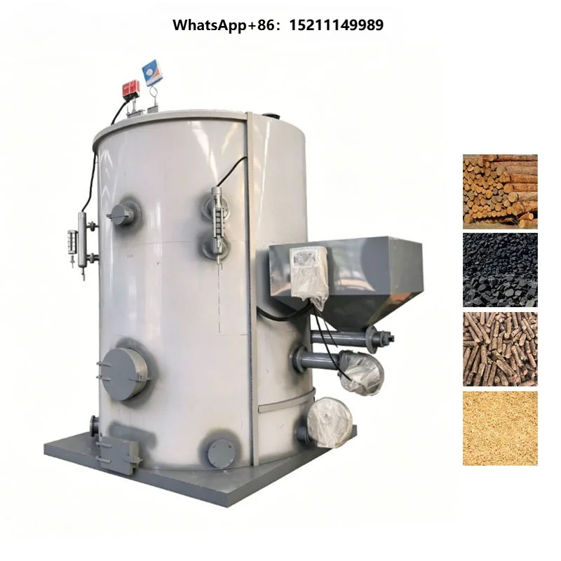 Customizable New Vertical Biomass Steam Generator Fire Tube Low Pressure Fully Automatic Industrial Heating Evaporator