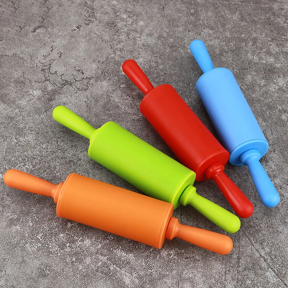 

2 Pcs Rolling Pin Silicone Plastic Craft Tools DIY Supplies Kitchen Accessories Housewarming Gifts Baking Lovers Dessert