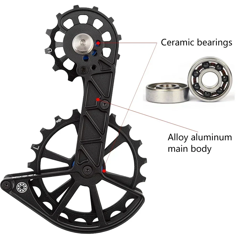 Kolossos Derailleur Pulley Wheel Oversized Bearing 82g for 105 ULTEGRA R9100 R8000 11s & Sram Red Force  eTap AXS 12 speed