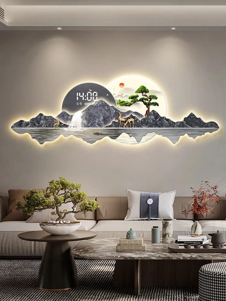 #Modern Household Mural Wall  Living Room Led Lamp Reindeer Entrance Decoration LED Painting  Minimalist Style