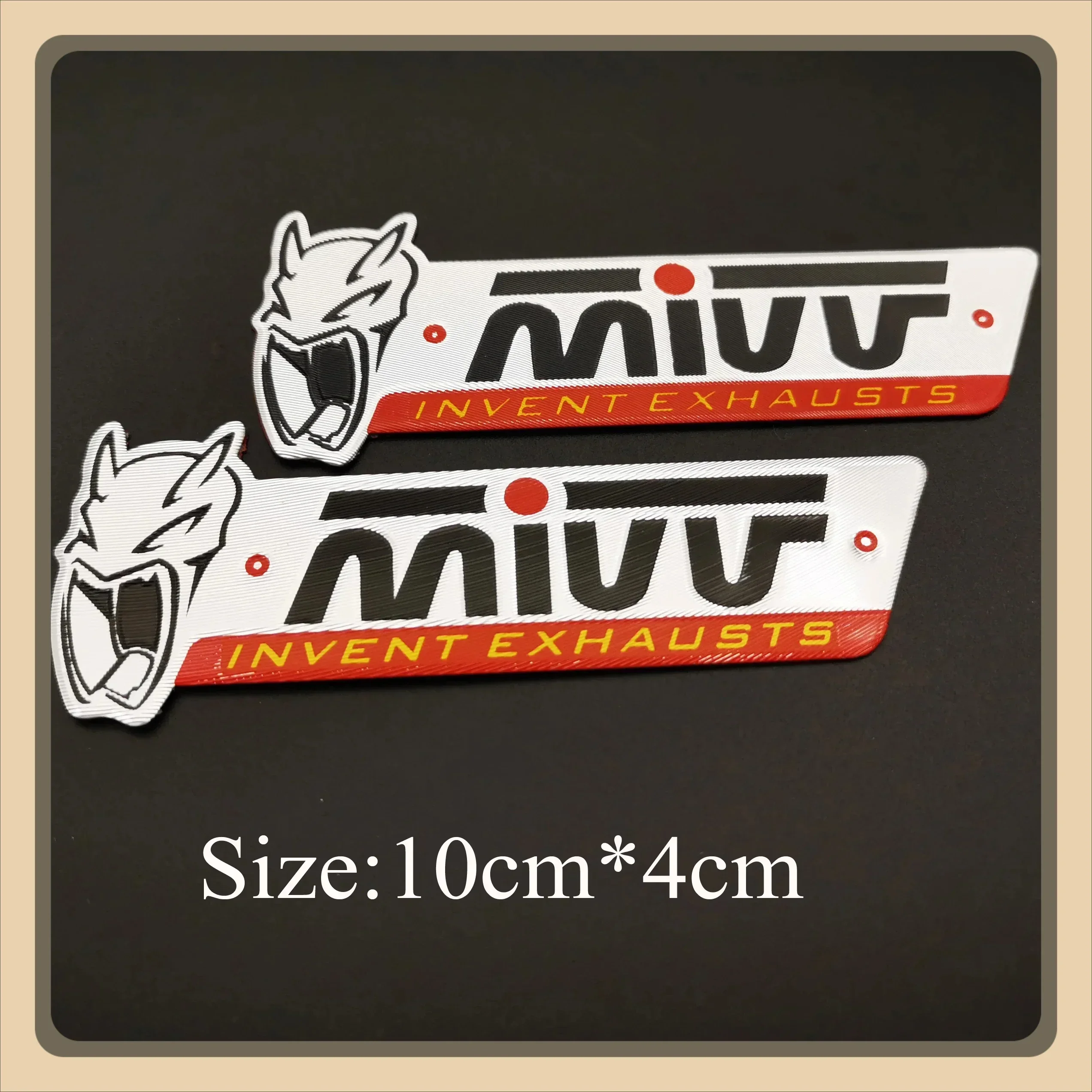 2/4/6PCS 3D Aluminum Heat Resistant Exhaust Decals for MIVV Motocross Motorbike Durable Motorcycle Sticker - view 3
