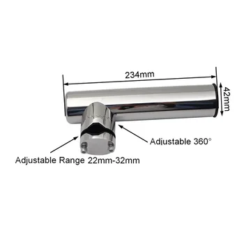 낚싯대 거치대 316 스테인레스 스틸 스탠드 클램프, 바다 보트 요트 조절 가능한 낚싯대 거치대 액세서리, 1 개 