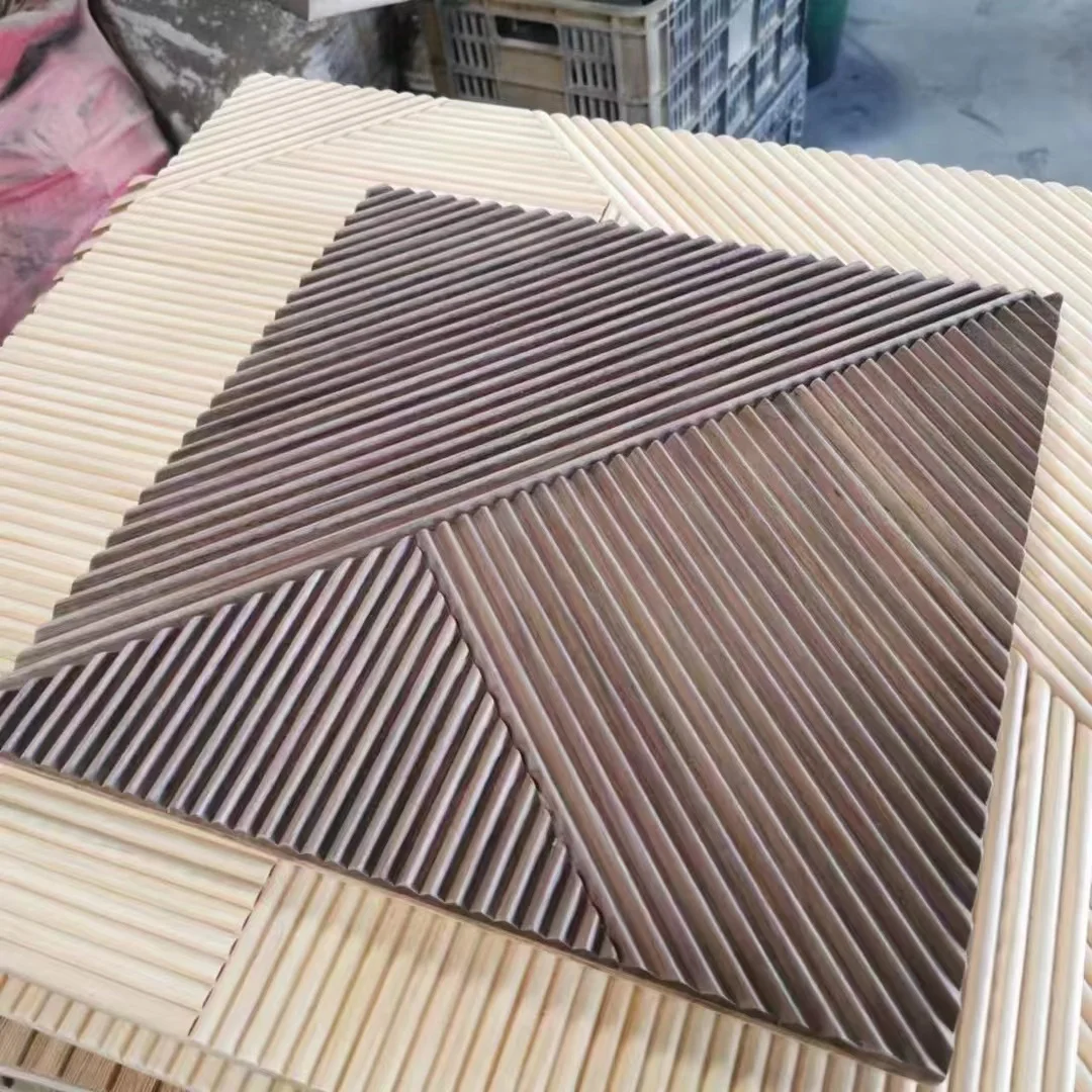 3D Groove Design Interior Wood Wood Paneling Decorative Wood Wallboard Background Wall