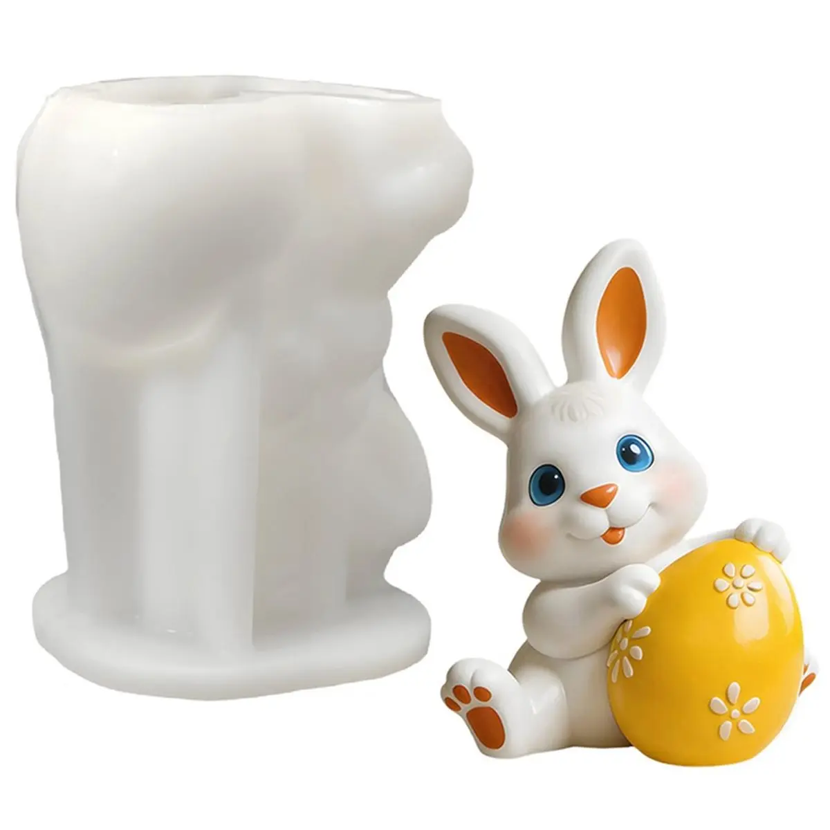 Best sales 2026 Candle Making Molds Heat Crafts Tool Bunny with Egg Mold for Friends Students Adults Men Women Easter Party